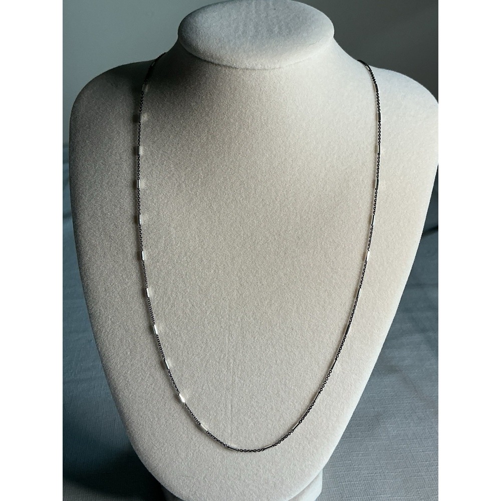 Studio By Freida Rothman 925 Italy Sterling Black Station Chain 18"